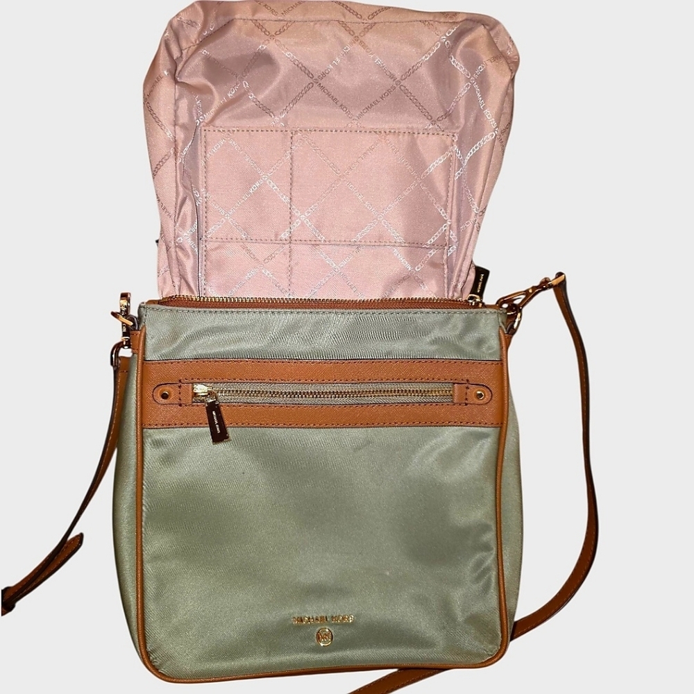 Michael Kors Olive Green Nylon crossbody- Current Collection - Picture 7 of 15